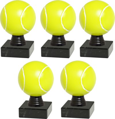 E900010M Tennis Ball Figurine Trophy with Marble Base (Kit of 5)