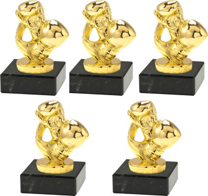 E900031G Boxing Gloves Figurine Trophy with Marble Base (Kit of 5)