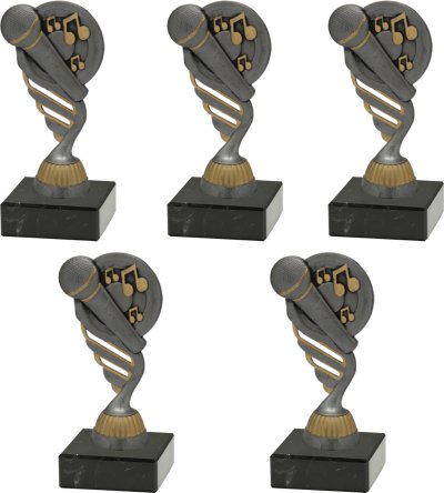 P433SG Music/Singing Figurine Trophy with Marble Base (Kit of 5)